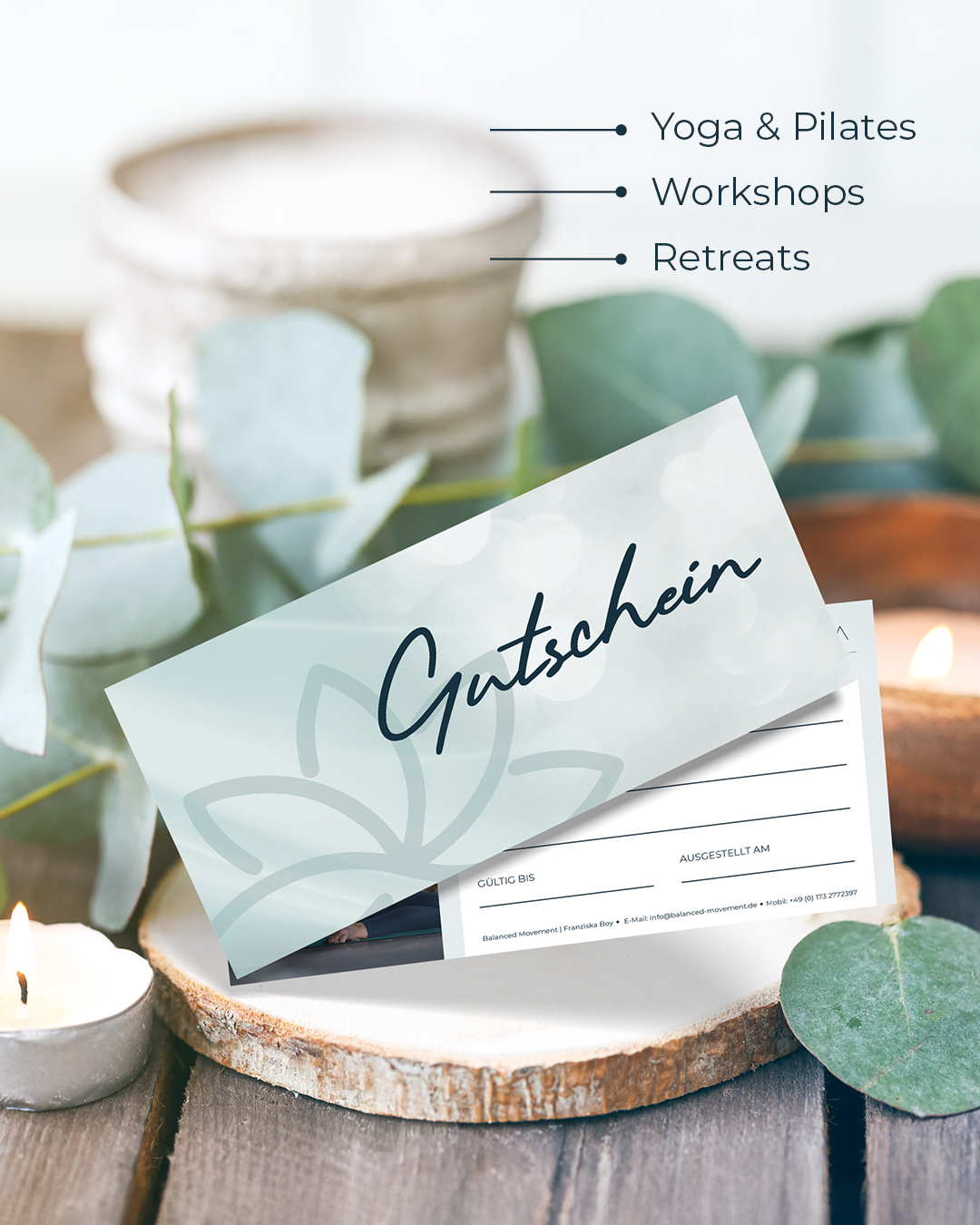 Gutschein_Balanced_Movement Geschenkgutschein von Balanced Movement by Franziska Boy für Yoga, Pilates, Workshops und Retreats.